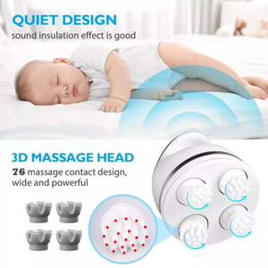 Nouveau dispositif <span class=keywords><strong>de</strong></span> <span class=keywords><strong>massage</strong></span> du cuir chevelu et <span class=keywords><strong>de</strong></span> la tête, Rechargeable par USB électrique Portable étanche 3D - Product Image 2