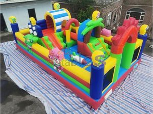 Château de trampoline Super Wings prix direct d'usine avec toboggan lit rebondissant familial pour enfants publicité fête en plein air - Product Image 5