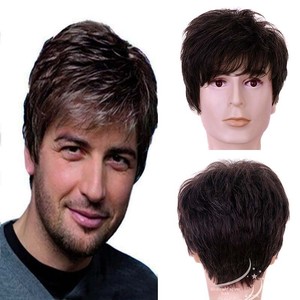 Pelucas de Moda Europeas y Americanas para <span class=keywords><strong>Hombre</strong></span>; Estilo Corto Voluminoso <span class=keywords><strong>Rubio</strong></span> <span class=keywords><strong>Ceniza</strong></span>, Estilo Coreano, Sintético Resistente al Calor - Product Image 1