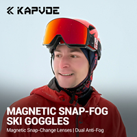 Fabricant professionnel de lunettes de snowboard Protection UV400 lunettes de ski magnétiques avec logo personnalisé en vente
