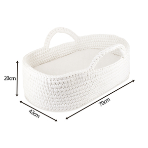 Haute qualité à la main en tricot Crochet nouveau-né pépinière Pad bébé berceau berceau <span class=keywords><strong>couche</strong></span> panier à langer avec Base en bois pour la maison - Product Image 2