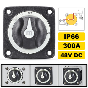สวิตช์ไฟฟ้าสีดำ Blue Ocean M Series 300A สำหรับระบบไฟฟ้า RV และเรือยอชท์ - Product Image 5