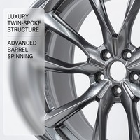 Jantes en alliage de luxe pour SUV et voitures particulières, certifiées VIA JWL, 21x9J, Flow Forming, 5x112 PCD, ET46, Hyper Silver