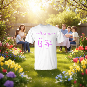 Camiseta para el Día de la Madre con la frase: Mis bendiciones favoritas me llaman Gigi, abuela - Product Image 3