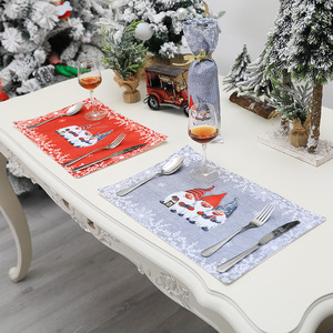 Christmas Placemats Cartoon Adolf Burlap <b>Dinner</b> <b>Table</b> <b>Mat</b> 12*18 Inch Xmas Pattern Festival Decoration Home Supplies - Product Image 2