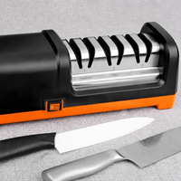 TOALLWIN Affûteur de couteaux électrique professionnel 3 étapes à diamant, machine d'affûtage de couteaux de cuisine, outil d'affûtage électrique