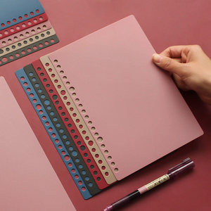 Cartella <span class=keywords><strong>A4</strong></span> Smerigliata Stile Retrò Leggero con 30/20/26 Fori, Accessori per Quaderno a Fogli Mobili Fai-da-te Staccabili A5, Regalo Fatto a Mano per Diario B5 - Product Image 3
