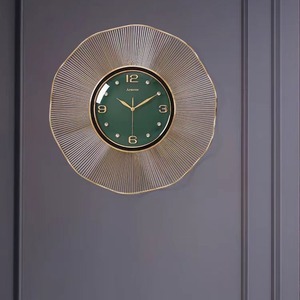 Sunburst Wall Clock 6716A6716B6716F Battery Powered Silent Home Decoration Modern Living Room Clock Single Face 10mm Thickness - Product Image 4