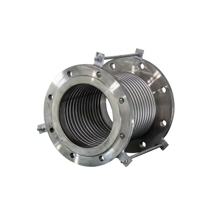 Cintos enrolados de expansão de tubo axial, de alta pressão, aço inoxidável 304 316, compensador de metal de conexão de flange