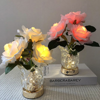 Lampe de table en verre LED JEESIN, best-seller, design postmoderne, CRI élevé, lumière de nuit scolaire, certifiée FCC, romantique, à intensité variable