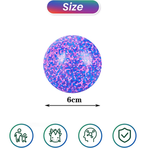 Balle anti-stress incroyable en gel épais avec perles de confettis, boules collantes pour plafond, formes élastiques et sensorielles - Product Image 2