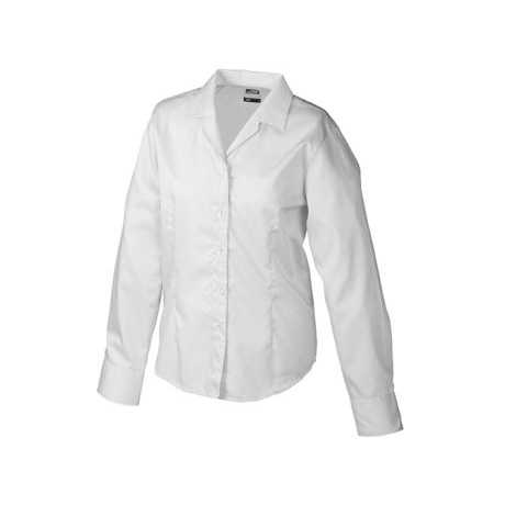 Stylish Ladies' Long-Sleeved Business Blouse Size XL Formal Plaid Stand Collar Non-Iron Linen Ramie Knitted Loose Fit for Office