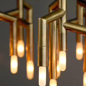 American New Linear Pendant Led <b>Light</b> Modern Stylish Creative Designer Chandelier for Living Room - Product Image 4