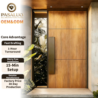 Portes d'entrée extérieures de sécurité de luxe en aluminium pour villas résidentielles, fabrication OEM PSL 2026