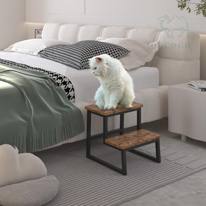 Banc en <span class=keywords><strong>bois</strong></span> à 2 niveaux chaise enfant en bas âge enfants cuisine étagère de rangement <span class=keywords><strong>escabeau</strong></span> avec cadre en métal - Product Image 6