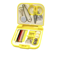 Kit de couture carré personnalisable, mini portable, pour voyage, hôtel, maison, avec aiguilles, fils et boutons