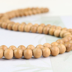 Cuentas de Oración Budistas de Madera de Durazno, 108 Cuentas, Pulidas a Mano, Naturales, para Ceremonias Religiosas, Joyería Unisex - Product Image 2