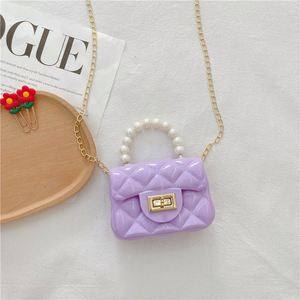 Bolso de Mano Mini Casual para Niñas, Colorido, con Asa en Forma de Cruz, Estilo Jelly, Moderno, para la Playa - Product Image 4