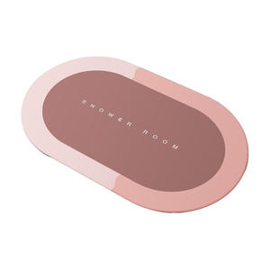 Alfombra de Baño de Microfibra con Patrón Sólido de Secado Rápido, Artículos para el Hogar, Alfombra de Diatomita Suave Absorbente de Agua para Baño - Product Image 1