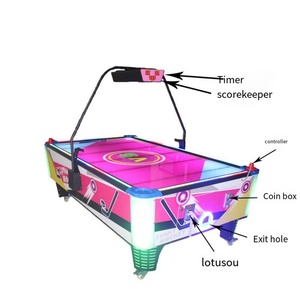 เครื่องเล่นฮอกกี้แบบหยอดเหรียญสำหรับสองผู้เล่น เกมอินเตอร์แอคทีฟในร่ม ศูนย์เกมกีฬาในร่ม เครื่องเล่นฮอกกี้อากาศ - Product Image 3