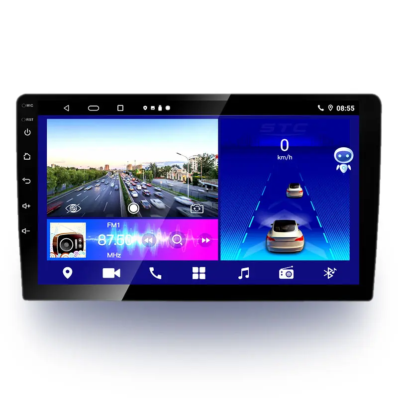 9" android 10 auto dvd 1din universal With GPS Navigation car stereo Adjustable 7 8 9 10 Inch Touch Screen