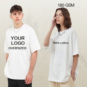 Áo thun nam 180 GSM dáng rộng 100% cotton tay ngắn cổ tròn đơn giản thoải mái may thêu <span class=keywords><strong>logo</strong></span> tùy chỉnh - Product Image 5