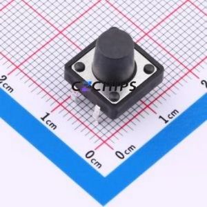 YTS1B0012MBT00 Tactile Switch Through hole Component (THT)-4P,12x12mm Switch 2.5N 12mm 12mm 10mm - Product Image 1