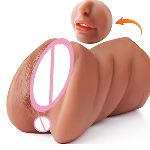 Masturbateurs pour hommes, vidéo sexuelle réaliste, gros seins texturés, vagin et anus artificiels, poche vaginale pour hommes - Product Image 1