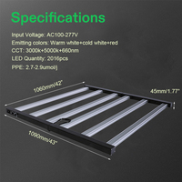 720w Dimmable Lights Sunlike Spectre complet pour les plantes d'intérieur Semis et lampes à fleurs pour tente de culture 4x4