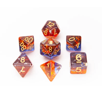 Jeu de dés polyédriques en résine D4/D6/D8/D10/D%/D12/D20 pour jeux de rôle