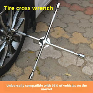 17mm 19mm <b>21mm</b> 23mm Cross-Type Tire Wrench Heavy-Duty Chromium-Vanadium Steel Hexagon <b>Sockets</b> Wrench for Tire Replacement - Product Image 3