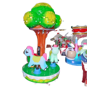 Коммерческая карусель для детей на 3 места, для использования в помещении и на улице, со светодиодной подсветкой и эффектом вращения, для детских игровых зон - Product Image 3