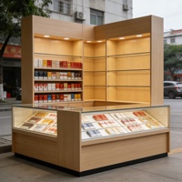 Vitrine à cigarettes en verre verrouillable, présentoir à cigarettes pour magasin de détail avec taille personnalisée et stockage sécurisé