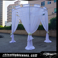 Système de toile de fond réglable en tuyaux et draperies |   Support de rideau portable pour événements, mariages, salons professionnels et scènes