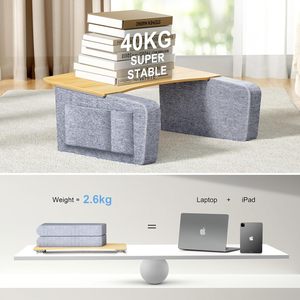 Plateau TV pour manger sur le canapé avec tablette et fente pour téléphone, plateau de table de <span class=keywords><strong>lit</strong></span> pour manger et <span class=keywords><strong>ordinateur</strong></span> <span class=keywords><strong>portable</strong></span> avec accoudoirs - Product Image 2