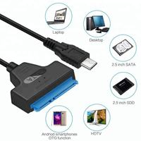 Cavo di Trasferimento Dati Type-C SATA con Conduttore in Rame e Schermatura Intrecciata in PVC per Connessione Esterna di Dischi Rigidi SSD/HDD da 2.5''