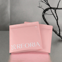 Sac d'emballage à fermeture éclair rose mat avec logo personnalisé, pochette en plastique refermable pour le rangement de lingerie, soutien-gorge, maillots de bain