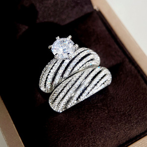Ensemble de bagues assorties pour couples, bijoux tendance pour femmes, cadeau d'anniversaire - Product Image 3