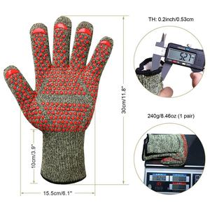 Gants de barbecue de haute qualité résistants à la chaleur extrême jusqu'à 500 degrés, en silicone et aramide, pour grillades et barbecues - Product Image 2