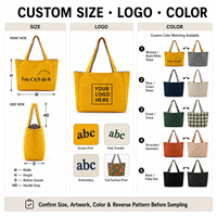 Tas Tote Kanvas Bolak-Balik Premium Kustom Lapis Ganda, Alas Lebar, Dua Model Pakai, Grosir, Pabrik OEM