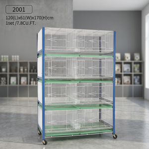 Cage en métal Crown 2001 pour perroquets, poulets et pigeons - Durable et pliable - Product Image 3