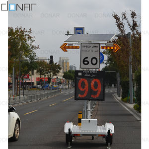 لافتة قياس سرعة الرادار المتنقلة التي تعمل بالطاقة الشمسية مع لوحة تحديد الحد الأقصى للسرعة - Product Image 3
