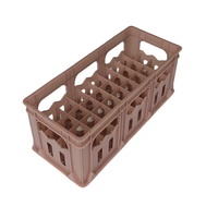 JOIN Caisse de rangement en plastique pour bière, 12 compartiments, panier de rangement empilable pour bouteilles en verre et bouteilles cylindriques