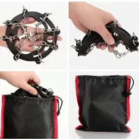 Extérieur Hiver Randonnée Escalade Neige Pointes Crampons Crampons Chaîne Griffes Poignées Bottes Couverture Glace Gripper Spike pour Chaussures Antidérapant