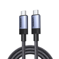Cable USB 3.2 Gen2 Tipo-C Ugreen L701 con revestimiento de aluminio trenzado, transferencia de datos de alta velocidad, proyección de pantalla, carga rápida de 240W