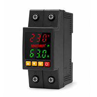 SINOTIMER SVP718S 110VAC/220VAC 63A/80A Moniteur de tension à affichage numérique, protecteur de tension et de courant réglable avec logo personnalisé