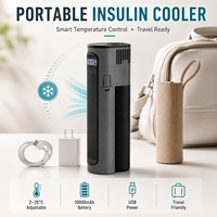 Nevera portátil para insulina y péptidos, estuche refrigerador eléctrico de larga duración para medicamentos, gran capacidad de almacenamiento, metálico, OEM