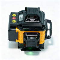 Niveau laser vert 4D 16 lignes avec écran LCD numérique 360° °   Niveau laser à ligne croisée horizontale et verticale auto-nivelant pour la construction