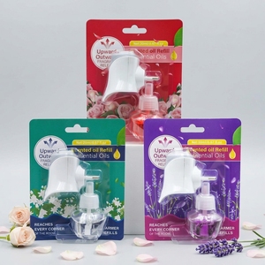 Diffuseur <span class=keywords><strong>d</strong></span>'huiles essentielles électrique personnalisé avec logo, ensemble chauffe-huile parfumé pour la maison et le bureau, avec recharge de 20 ml - Product Image 1