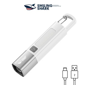 Smiling Shark Penlight Rechargeable <b>Led</b> <b>Flashlight</b> For Camping Outdoor Lighting With Dimmer Aluminum Alloy Body - Product Image 1
